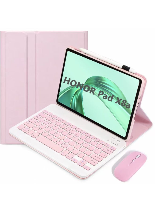 【Arabic English】Keyboard Case with Mouse for Honor Pad X8a 11-inch (2024 Model), Detachable Magnetic Rechargeable, Bluetooth Keyboard Case Cover with Wireless Bluetooth Mouse - Image 1
